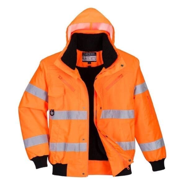 Portwest Hi-Vis Warnschutz 3-in-1 Pilotjacke, Größe: 5XL, Farbe: Gelb/Marine, PJ50YNR5XL
