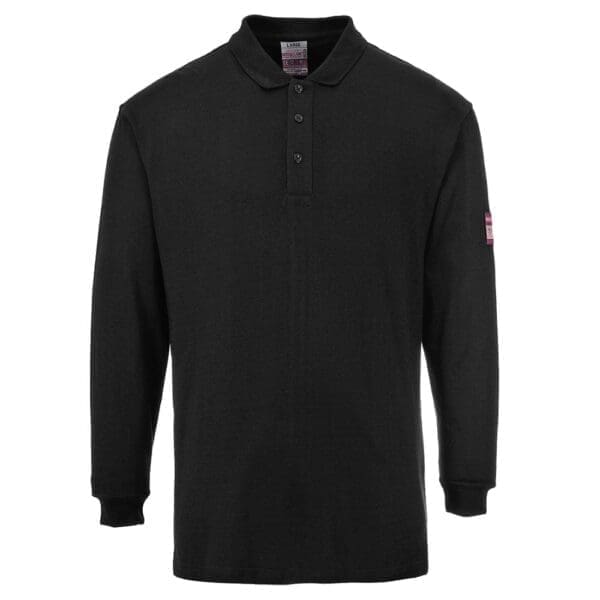 Portwest Flame Resistant Anti-Static Long Sleeve Polo Shirt FR10