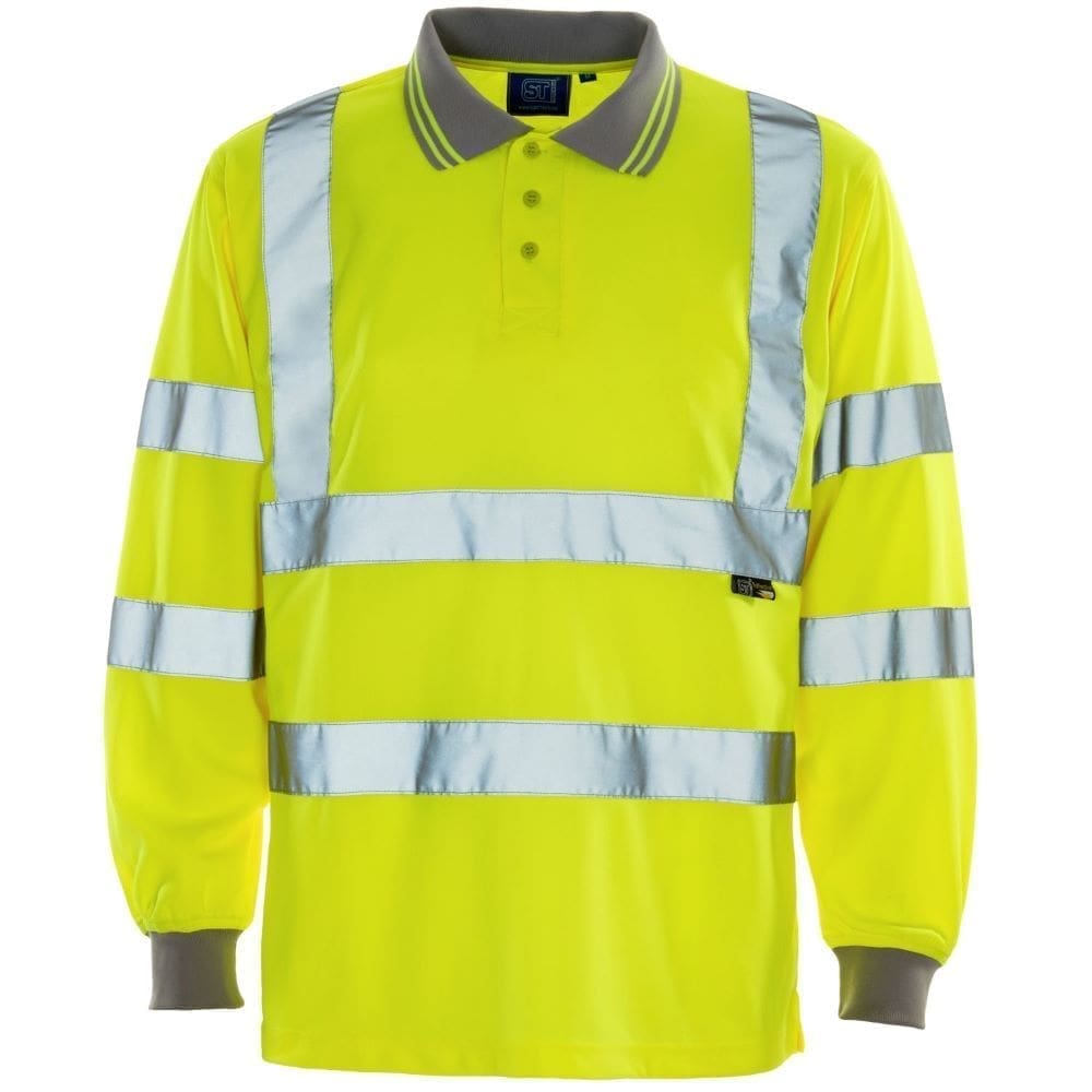 Supertouch Hi Vis Long Sleeve Polo Shirt - Image To Suit You