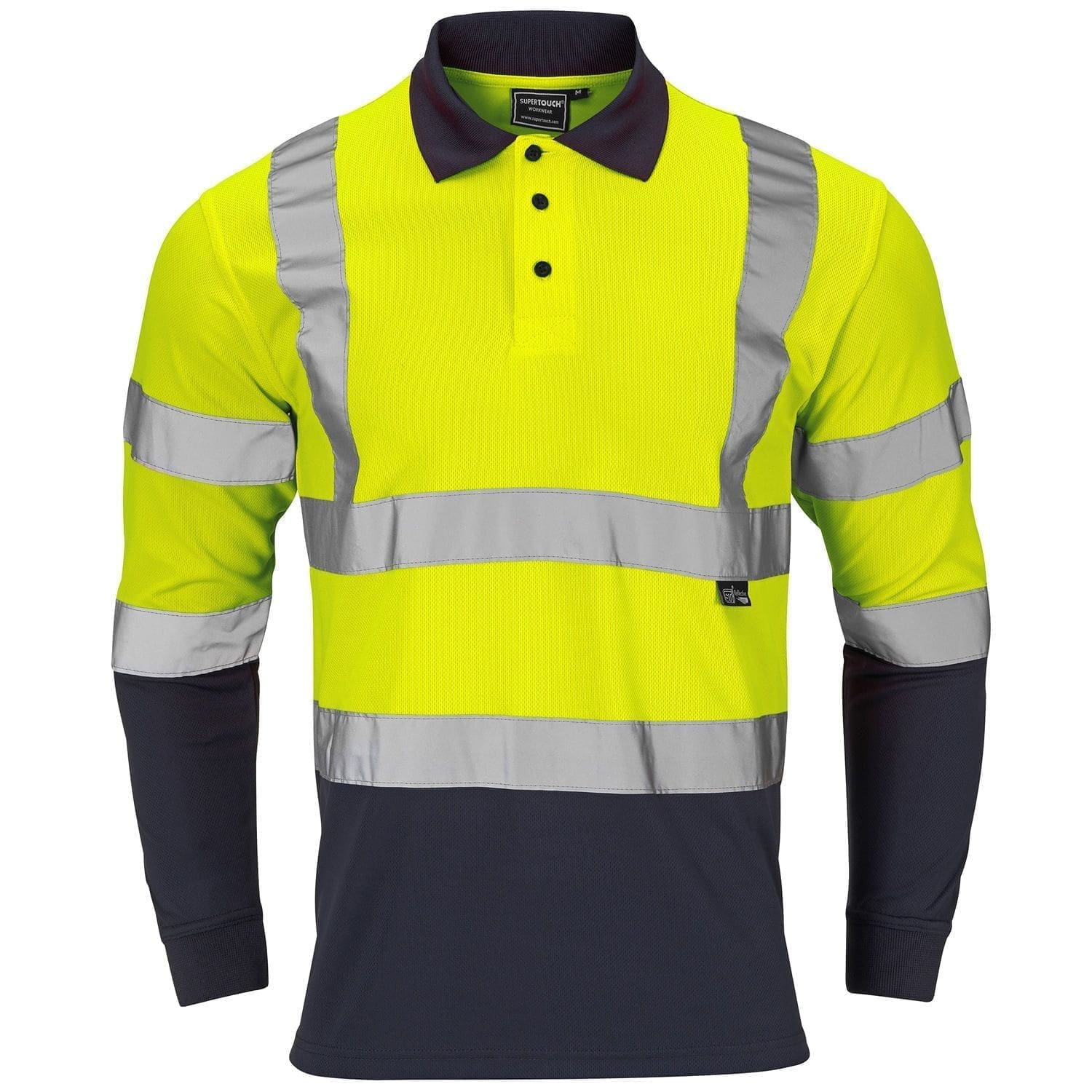 Supertouch Hi Vis Two Tone Long Sleeve Polo Shirt - Image To Suit You
